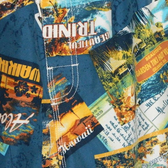 2 for/$35 Carribean Joe Tropical Themed Light weight Swim Shorts Trunks Sz 2XL - Picture 3 of 12
